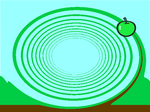 Tap the apple