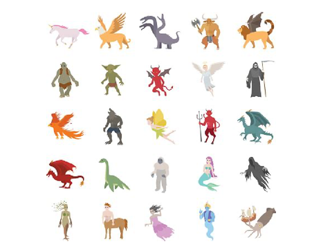 Mythical creature icons