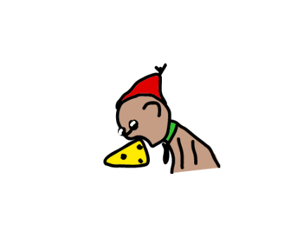 test animation - Sam eating cheese