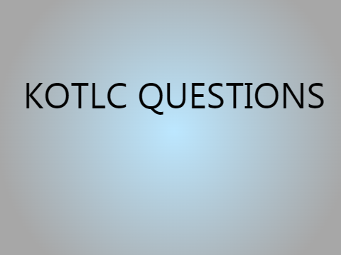 KOTLC Questions for you to Answer!
