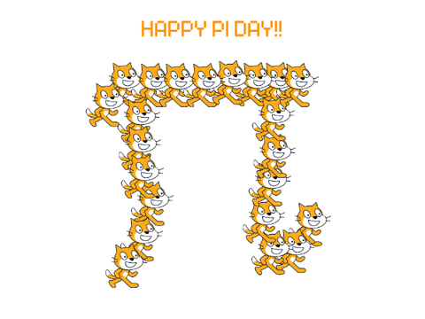 Pi Day With Scratch Cats