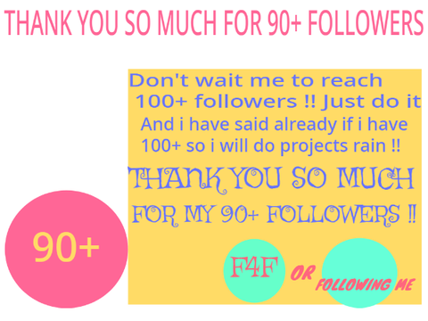Thanks for 90+ followers