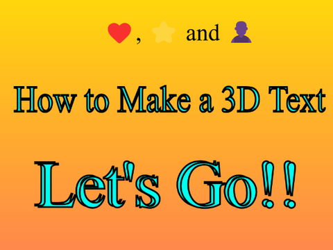 How To Make a 3D Text remix