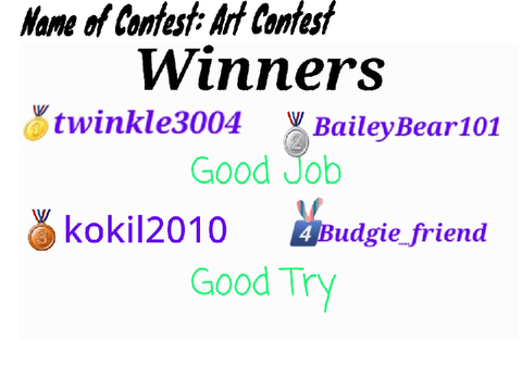 Winners of Art Contest 