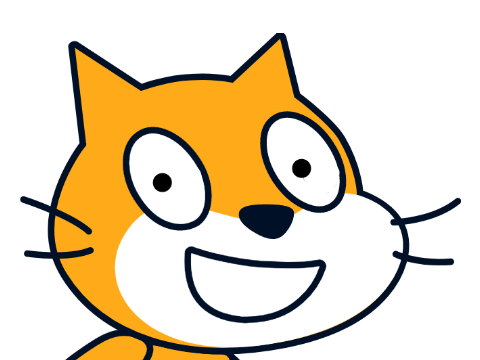 Scratch cat looks at you