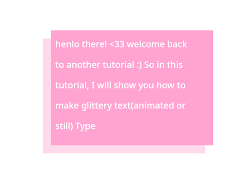how to make animated/still glittery text