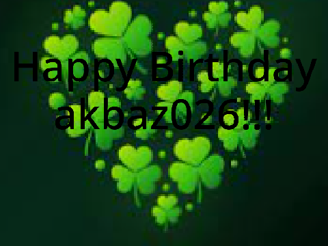 Happy Birthday akbaz026!!!