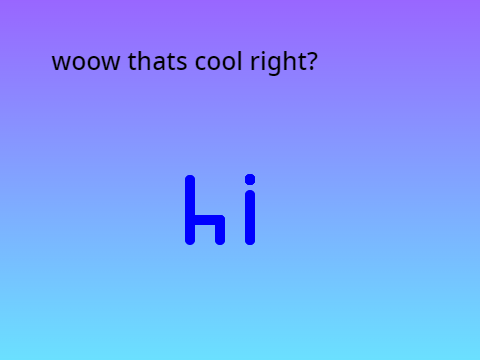 "hi" on pen