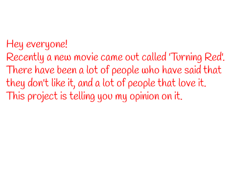 My Opinion on 'Turning Red'