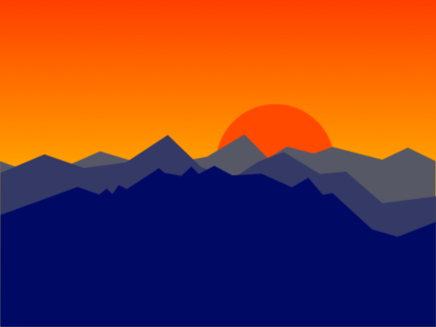 山の日の出/Mountain sunrise