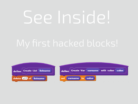 Var and List Creating - My first hacked blocks!