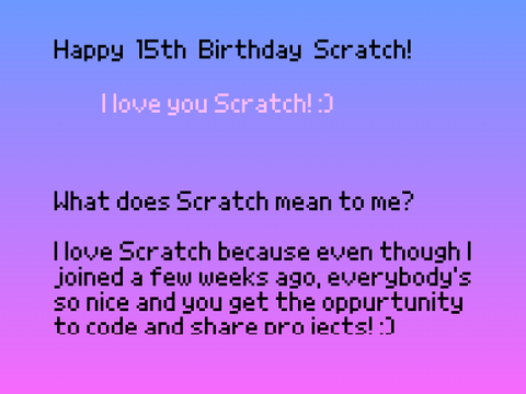 Happy 15th Birthday Scratch!