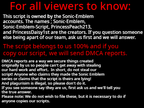 Sonic Emblem | Our Script Copyright