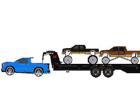 Takuache Truck Towing a 20k Pound Trailer