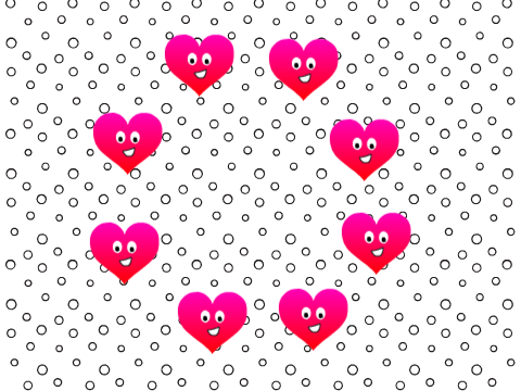 Rainbow hearts