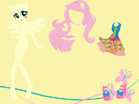 Fluttershy dress up game!