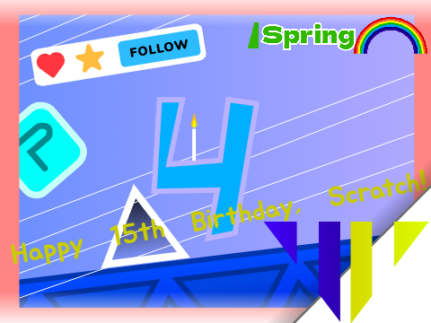 Spring- A Platformer [Part 4] : "Happy 15th Birthday, Scratch!"