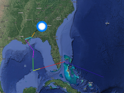Path of Hurricane Katrina