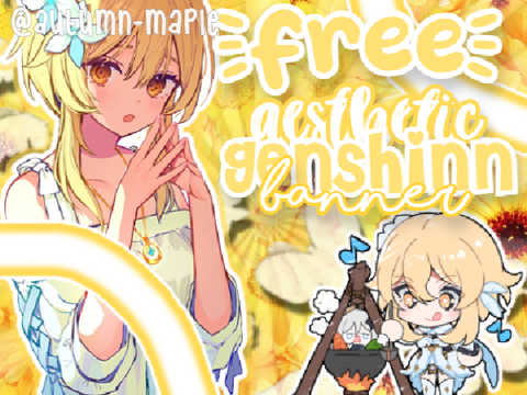 ⌦ .｡.:*♡ Free Aesthetic Genshin Banner