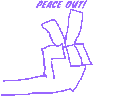 peace out! animation loop