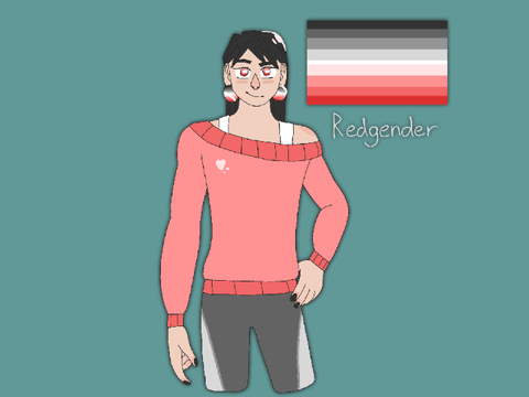 My genders as humans! (4) Redgender