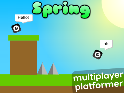 ☁Spring|| Multiplayer Scrolling Platformer #games #trending