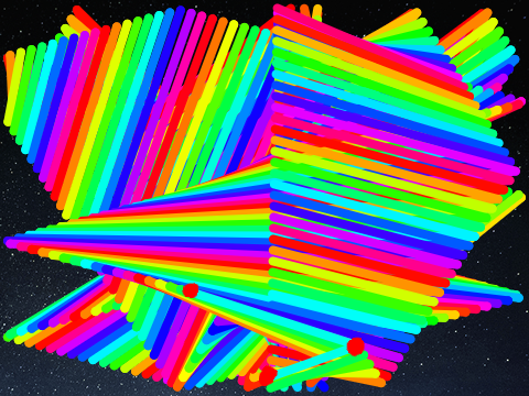 RAINBOW LINES IN. . . SPACE