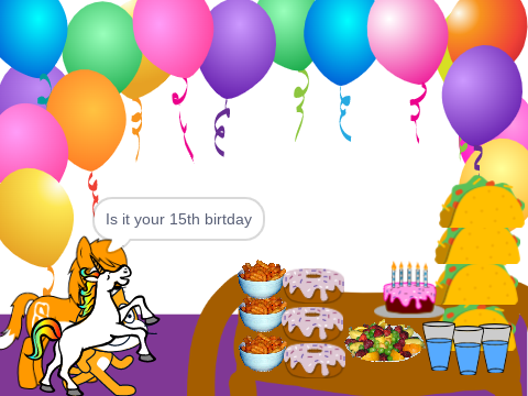 Scratch cats setup for b-day