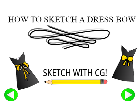 HOW TO MAKE A DRESS BOW - Sketch with CG