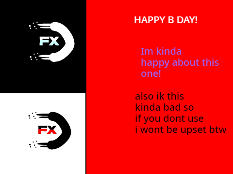 HAPPY B DAY logo for darkfx