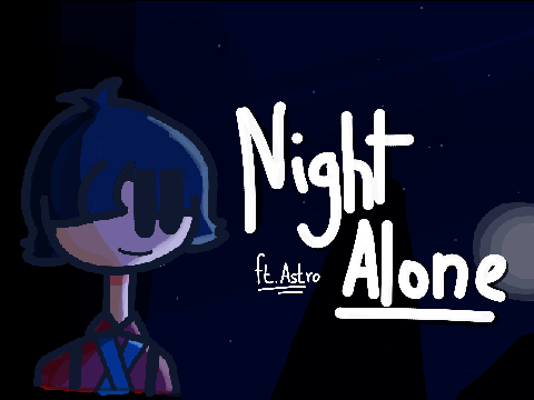 Night Alone: Vector Art