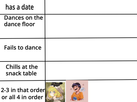 Add yourself at a dance 