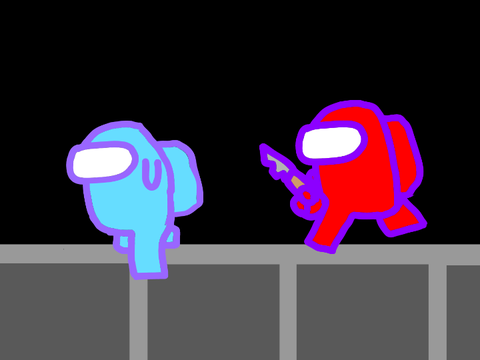 Among us glowing imposter vs glowing crewmate