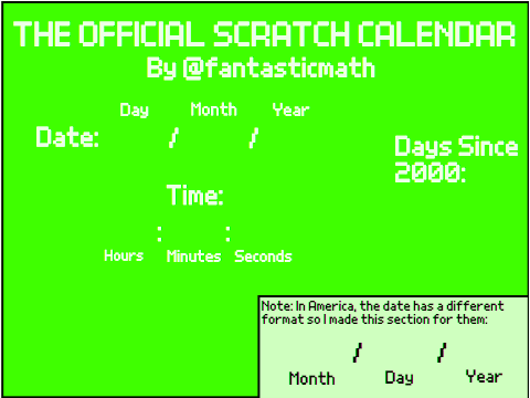 The Official Scratch Calendar