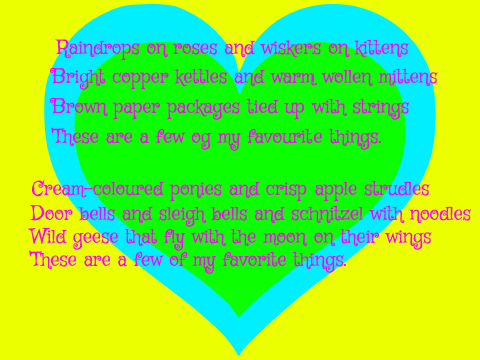 My favourite things lyrics