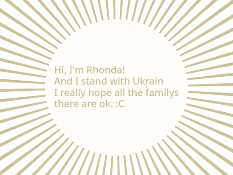 I stand with Ukraine!