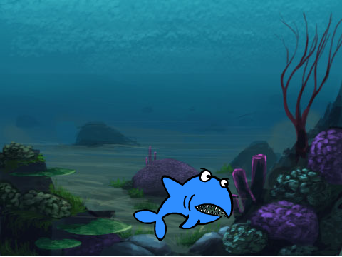 Shark catch the fish
