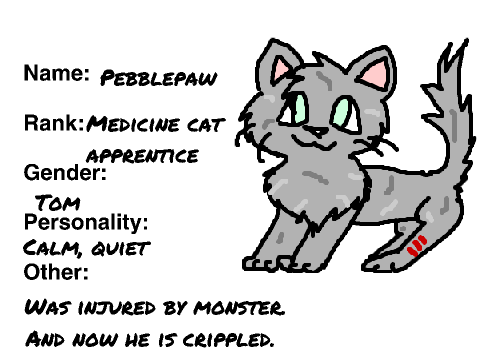 EarthClan Cat- Pebblepaw