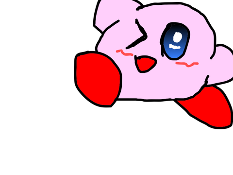 ススマホでカービィ描いたよ★