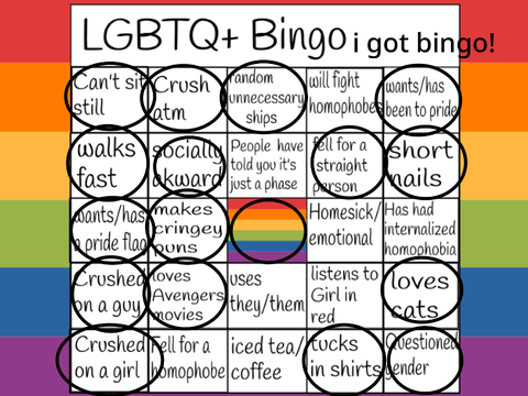 lgbtq+ bingo!