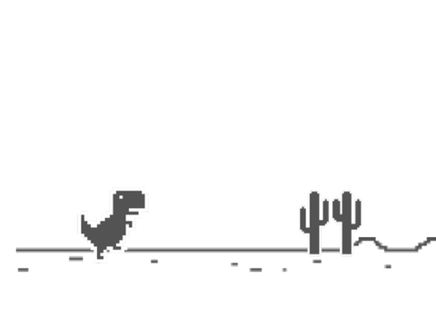 Chrome dino but colored