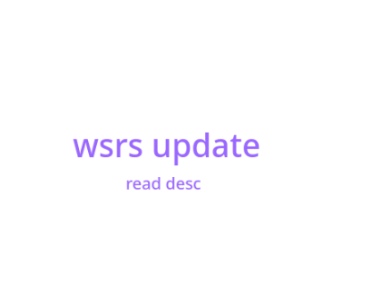 WSRS UPDATE :(