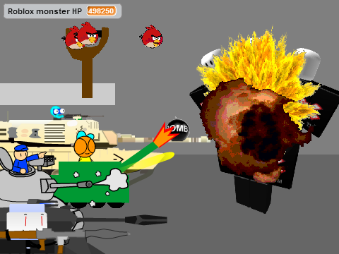 Add yourself battling the Roblox monster! remix