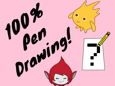 Template/Extension For A Project Of 100% Pen Drawing | Cherry Creates UwU