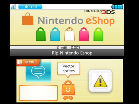 Nintendo Eshop HD (Vector Sprites) 3DS