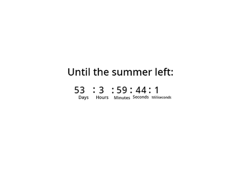 Отсчёт до лета // Сountdown to summer