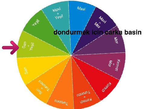 renk çarkı en sevdiğin renk neymiş gör