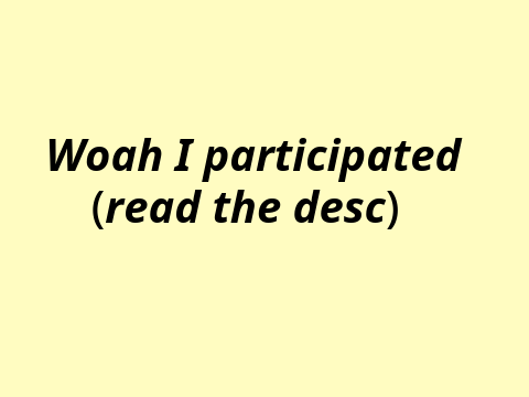 Here is my participation