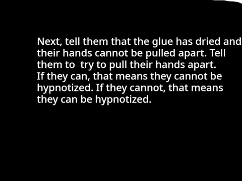 how to do a hand lock hypnosis test