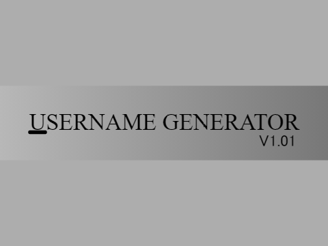 Username Generator!